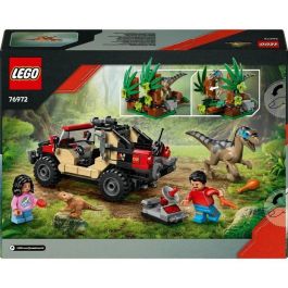 LEGO 76972 Set Jurassic World Huida Todoterreno y Raptor al Acecho con Velocirraptor, Minifiguras y Dinosaurio Bebé. Edad +6 años