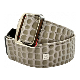 GETM Correa Guitarra Bajo Aussie Gator Ash Grey ajustable hasta 165 cm