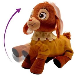 Just Play 10118 Peluche Interactivo Valentino Disney Wish Walk 'n Talk, Se Desmaya, Frases y Sonidos, 28 cm, Español