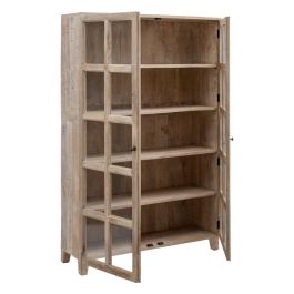 Vitrina Blanco Rozado Madera de Mango 115 X 40 X 194 cm