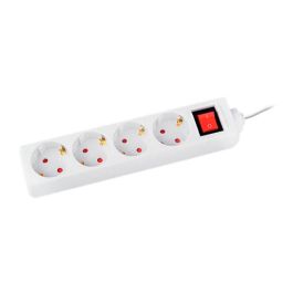 Q-Connect Regleta 4 Tomas de Corriente con Interruptor 1.5m Cable Blanco 16A 3680W Protección Infantil Resistente Llama Precio: 8.98999992. SKU: B15EFD2PAG