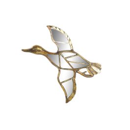 DKD Home Decor Decoración de Pared Elegante con Figura de Pato Chic, Tono Dorado, en Resina y Espejo, Dimensiones 38x3x37 cm Precio: 21.88999989. SKU: S3039434