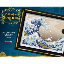 Kit de ocio creativo - LANSAY - Colección Lentejuelas - La Gran Ola - Hokusai - Edad 14