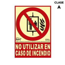 Normaluz Cartel de extinción "no utilizar en caso de incendio" clase A PVC 1mm 21x30cm