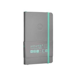 Antartik Cuaderno A6 Tapa Blanda Cuadriculado Gris y Turquesa 100 Hojas 80gr FSC