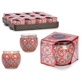 Vela Granada Acorde 7.5x6.3x7.5 cm, rojo, vidrio y cera (12 Unidades) Precio: 15.49999957. SKU: S3606261