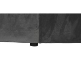 DKD Home Decor Descalzadora Scandi Gris de Poliéster y MDF para Dormitorio o Recibidor - 125 cm Ancho, 53 cm Largo, 46.5 cm Alto