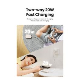 Ugreen 25208 Batería Externa Magnética 10000 mAh Carga Inalámbrica 20W PD para iPhone 12-15 Series Beige