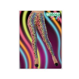 Leggings Multicolor Geométrico Adulto para Disfraces Hippie, Artista Pop, Drag o Fiesta Retro