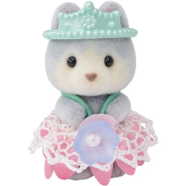 Sylvanian Families Set Princesas De Las Flores 5809 con Freya Chocolate, Lyra Persa, Rae Husky y Rosé Ciervo