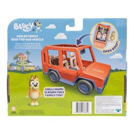 MOOSE 17661 Bluey 4x4 Todoterreno Familia Heeler con figura articulada de Chilli