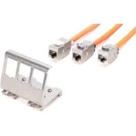 Digitus Adaptador de Carril DIN para 3 Módulos Keystone