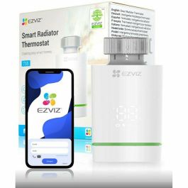 Ezviz T55 Termostato para Válvulas Termostáticas Conectadas con Tecnología Zigbee, para Control de Temperatura y Función de Seguridad para Niños