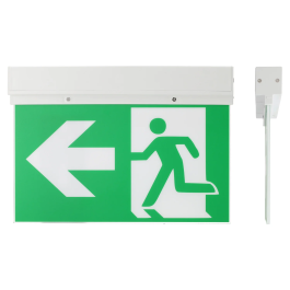 Luz de Emergencia LED Permanente de Superficie 3W con Doble Pictograma Lateral y Auto-Test