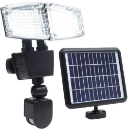 Lumi Jardin Proyector Solar H23cm con LED y Detector de Movimiento, Blanco