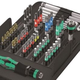 Wera KK 100 Kraftform Kompakt - Juego de 52 puntas y destornilladores con funda