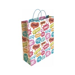 Bolsa Para Regalo Basika Papel Estucado 160 gr Todo Año Con Asa Retorcida Tamaño S 24+10x32 cm 24 unidades