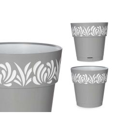 Maceta Gaia Gris 25 cm, plástico con reserva de agua - Stefanplast (6 Unidades) Precio: 30.79000001. SKU: S3610142