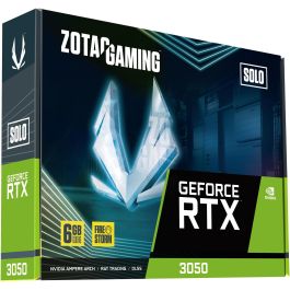 Zotac RTX 3050 Gaming Solo 6GB GDDR6 1 Ventilador GeForce NVIDIA PCI Express x8 4.0 para PC Gaming