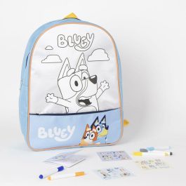 Cerdá DIY Set para Crear Mochila Bluey de 30x38x14 cm Azul. Kit Hazlo Tú Mismo para Niños con Diseño de Personajes. Edad Mínima 3 Años.