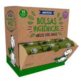 Rollo de 15 bolsas higiénicas degradables aroma lavanda 33 x 22 cm, 60 unidades expositor Precio: 44.1045. SKU: B1GK3S8366