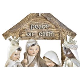 DKD Home Decor Nacimiento Navidad Tradicional Marron Beige Resina 7 x 15.5 x 17 cm