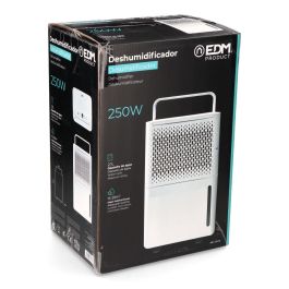 Edm Deshumidificador 250W 12L/día para 15-20m², Depósito 2.1L, Blanco, 42dB