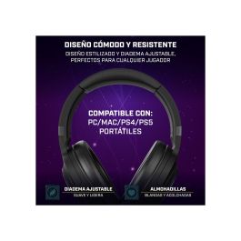 Auriculares con Micrófono Newskill NS-HS-SOBEK-71 Negro Auriculares con Micrófono Newskill NS-HS-SOBEK-71 Negro