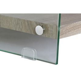 Mesa de Centro DKD Home Decor Multicolor Transparente Natural Madera Cristal Madera MDF 130 x 65 x 35,5 cm