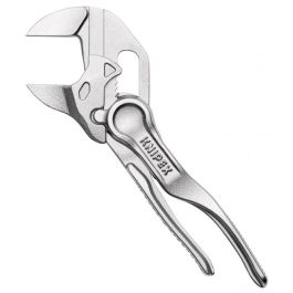 Knipex 86 04 100 Alicates Bimateria Universales de 100 mm Zangenschlüssel XS, Acero Cromado, hasta 2.1 cm