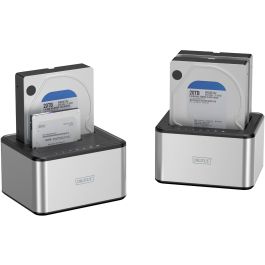 Digitus Docking USB para 2x 2.5"/3.5" SATA HDD/SSD - Plata