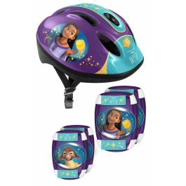 Set con Casco y protecciones con coderas y rodilleras - DISNEY - WISH