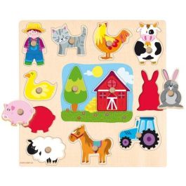 Goula Puzzle Encajable Infantil Siluetas Granja de Madera 12 Piezas 31x30x1.5 cm para Bebés +2 Meses Precio: 11.60632. SKU: S2403434
