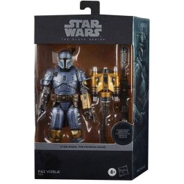 HASBRO Figura Paz Vizla Carbonized Black Series Star Wars 15cm Articulada PVC con Accesorios