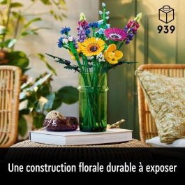 Lego 10313 Icons Bouquet of Wild Flores, plantas artificiales con amapolas para adultos