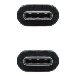 Nanocable 10.01.2302 Cable USB 2.0 Tipo-C Macho - USB Tipo-C Macho, Carga 3A, 480Mbps, Reversible, Compatible Thunderbolt 3, 2m, Negro