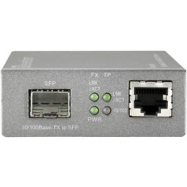 LevelOne FVS-3800 Konverter 10/100TX a 100X SFP, Transceptor de Medios Ethernet Rápido 10/100 Mbit/s, Gris