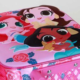 Disney Princesas Mochila 3D con Ruedas Pequeña Flowers Rosa