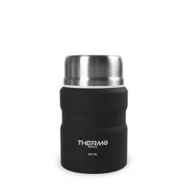 Thermosport Termo Comida Acero Negro 500 ml (9 cm x 15.5 cm x 9 cm) (6 Unidades)