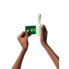 Earth Rated Dispensador de Bolsas para Excrementos con 15 Bolsas Sin Perfume, 65% Recicladas, Antifugas y Gancho Manos Libres