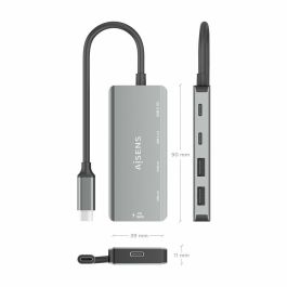 Hub USB Aisens A109-0946 Gris 100 W