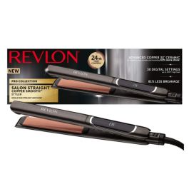 Revlon RVST2175E Alisador Salon Straight Copper Smoth Styler, Placas de Cerámica, 30 Configuraciones de Temperatura LCD 80-235°C