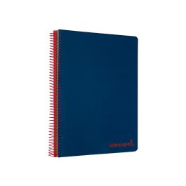 Cuaderno Espiral Liderpapel A5 Micro Wonder Tapa Plastico 120H 90 gr Cuadro 5 mm 5 Bandas 6 Taladros Color Azul Marino