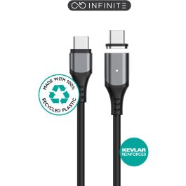 eSTUFF INFINITE Cable USB-C Magnético Súper Suave | USB 2.0 | 2m | PD100W | 480 Mbps | Plástico Reciclado