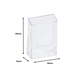Archivo 2000 Expositor sobremesa 1 compartimento 1/3 A4 vertical fondo cajetín 34 mm transparente Poliestireno 165x70x110 mm