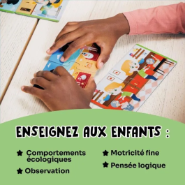 Adventerra GEO7640179640411 Juego Educativo Puzzle Ecológico Respeta la Tierra Minipuzzles Acciones Eco-responsables