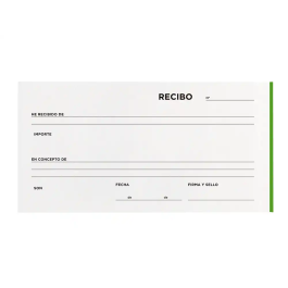 Liderpapel Talonario Recibos 3/fº Apaisado Original con Matriz y 2 Copias