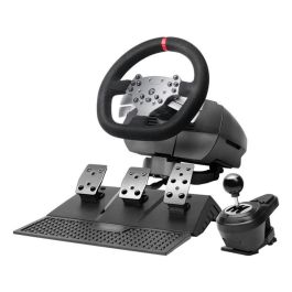 Mars Gaming Volante MWH-RSX con Pedales y Cambio Manual, Force Feedback, 3 Pedales, Compatible PC/PS4/Xbox Series X/S