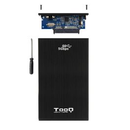 TooQ TQE-2522B Caja Externa para Disco Duro 2.5" USB 3.1 (5Gbps) con Soporte UASP SATA III hasta 4TB Aluminio Negro TooQ TQE-2522B Caja Externa para Disco Duro 2.5" USB 3.1 (5Gbps) con Soporte UASP SATA III hasta 4TB Aluminio Negro
