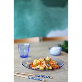 Duralex Vajilla Marine Lys 12 piezas, Platos Llano 23.5 cm, Hondo 19.5 cm, Postre 19 cm (2 Unidades)